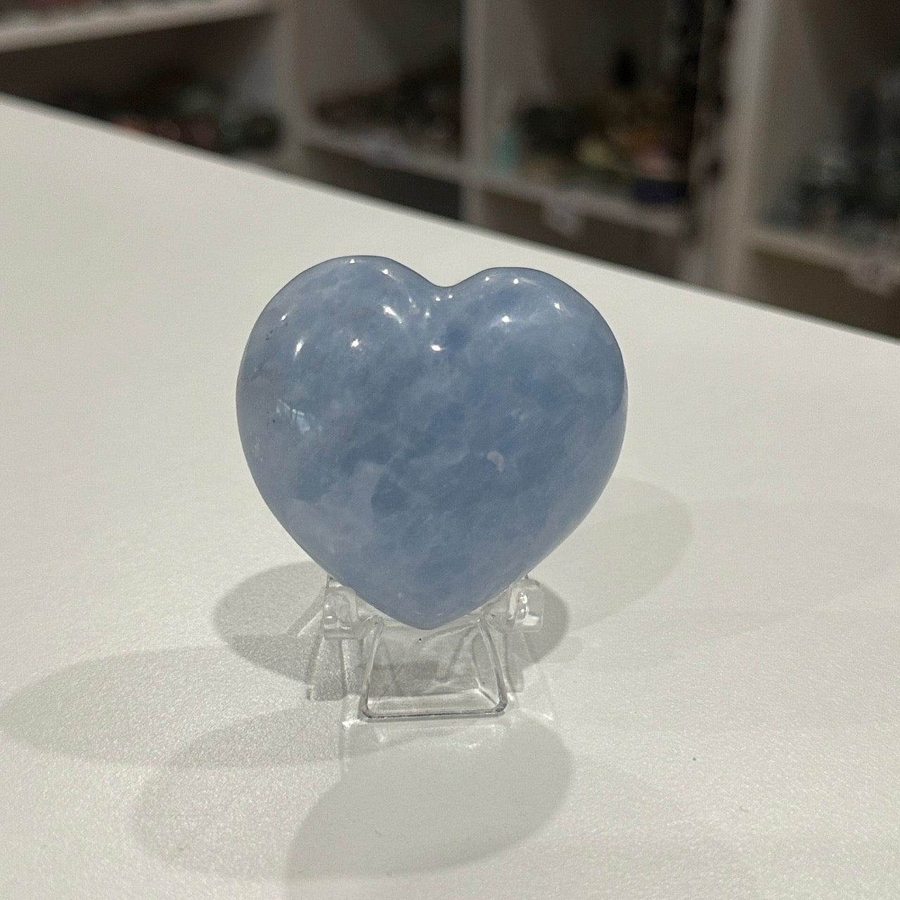 Blue Calcite Heart