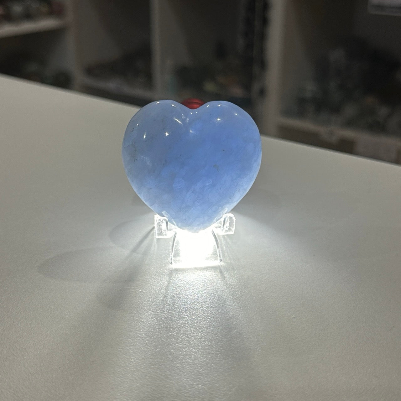 Blue Calcite Heart