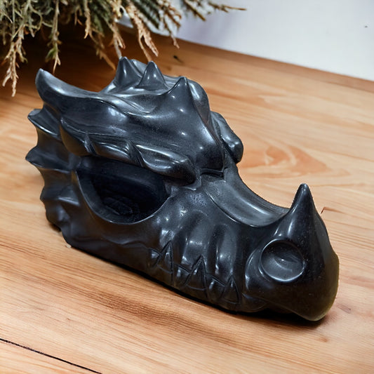 Black Obsidian Dragonhead | 695g