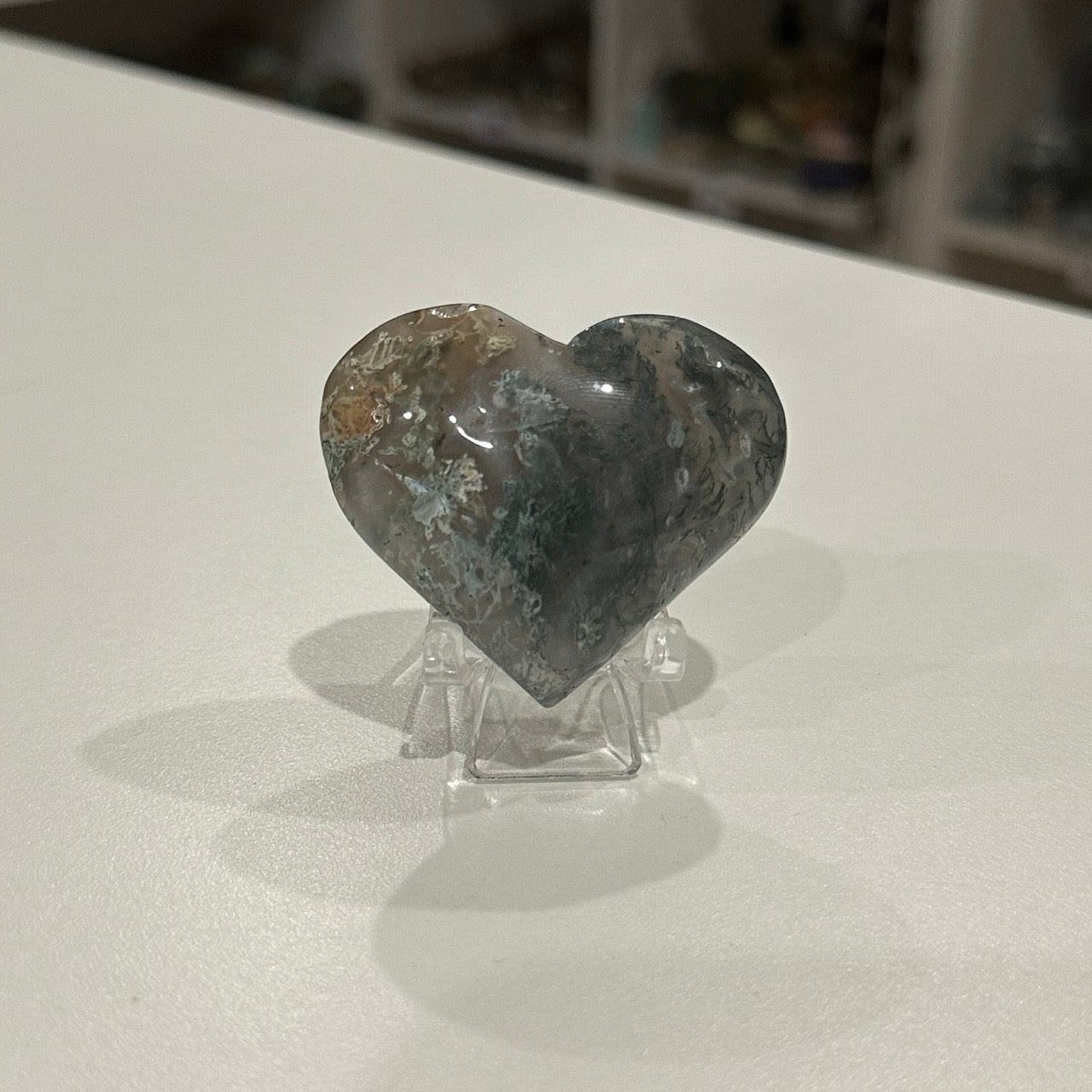 Moss Agate Heart