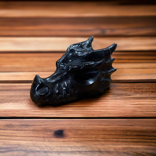 Black Obsidian Dragonhead | 216g