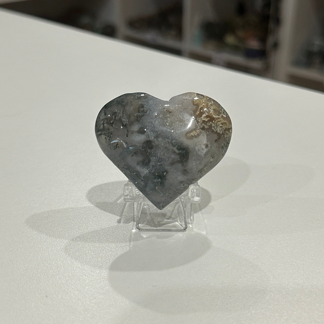 Moss Agate Heart