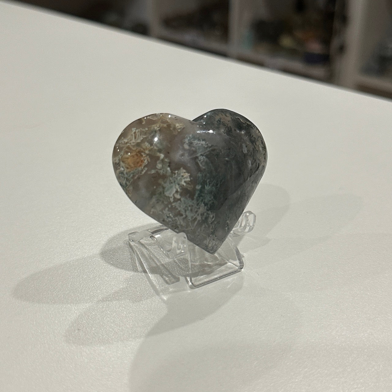 Moss Agate Heart