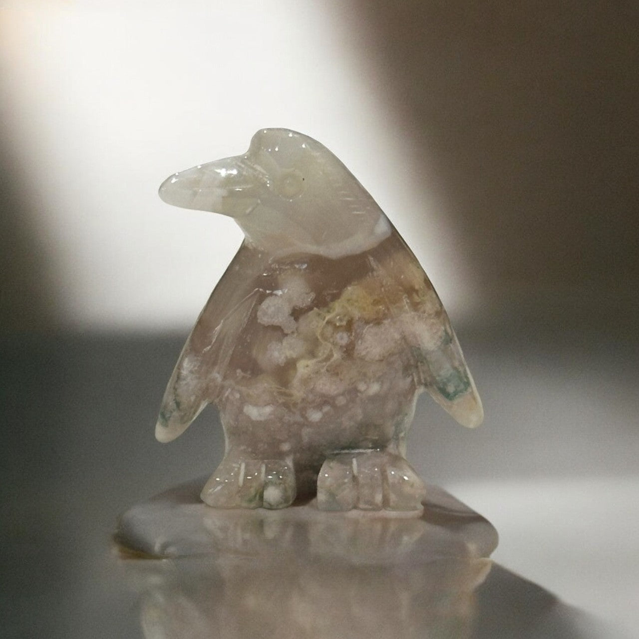 Flower Agate Penguin