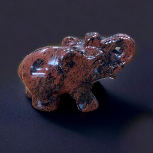 Mahogany Obsidian Elephant