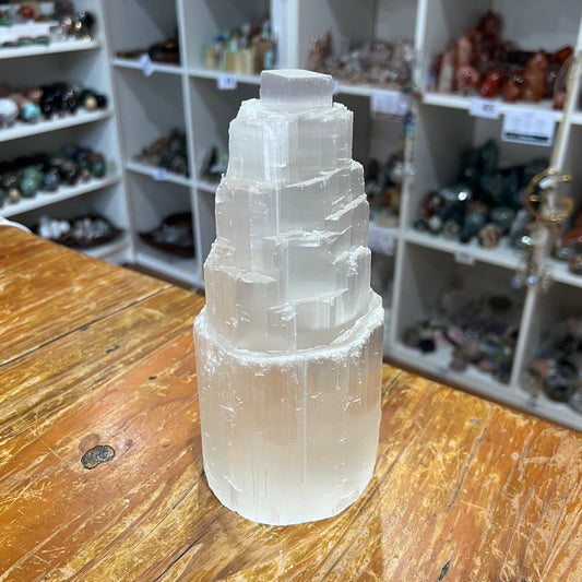 Selenite Iceberg Tower/Lamp - 20cm