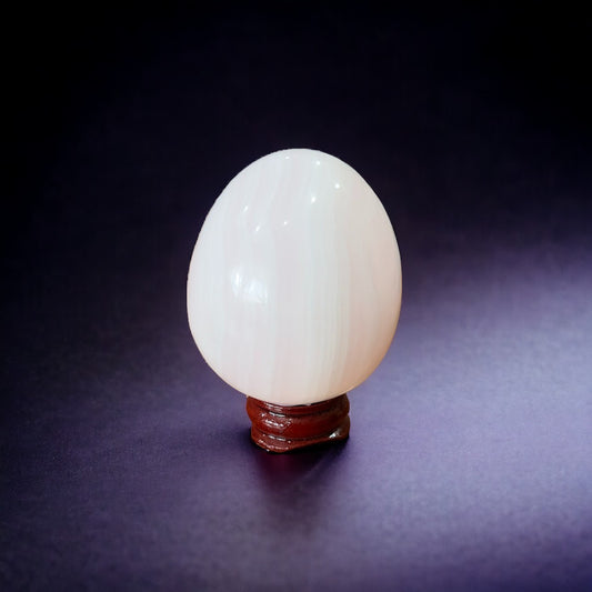 Pink Mangano Calcite Egg