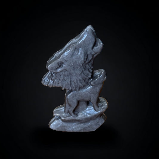 Silver Obsidian Wolf