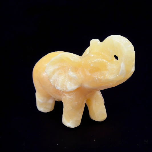 Orange Calcite Elephant | Charlie