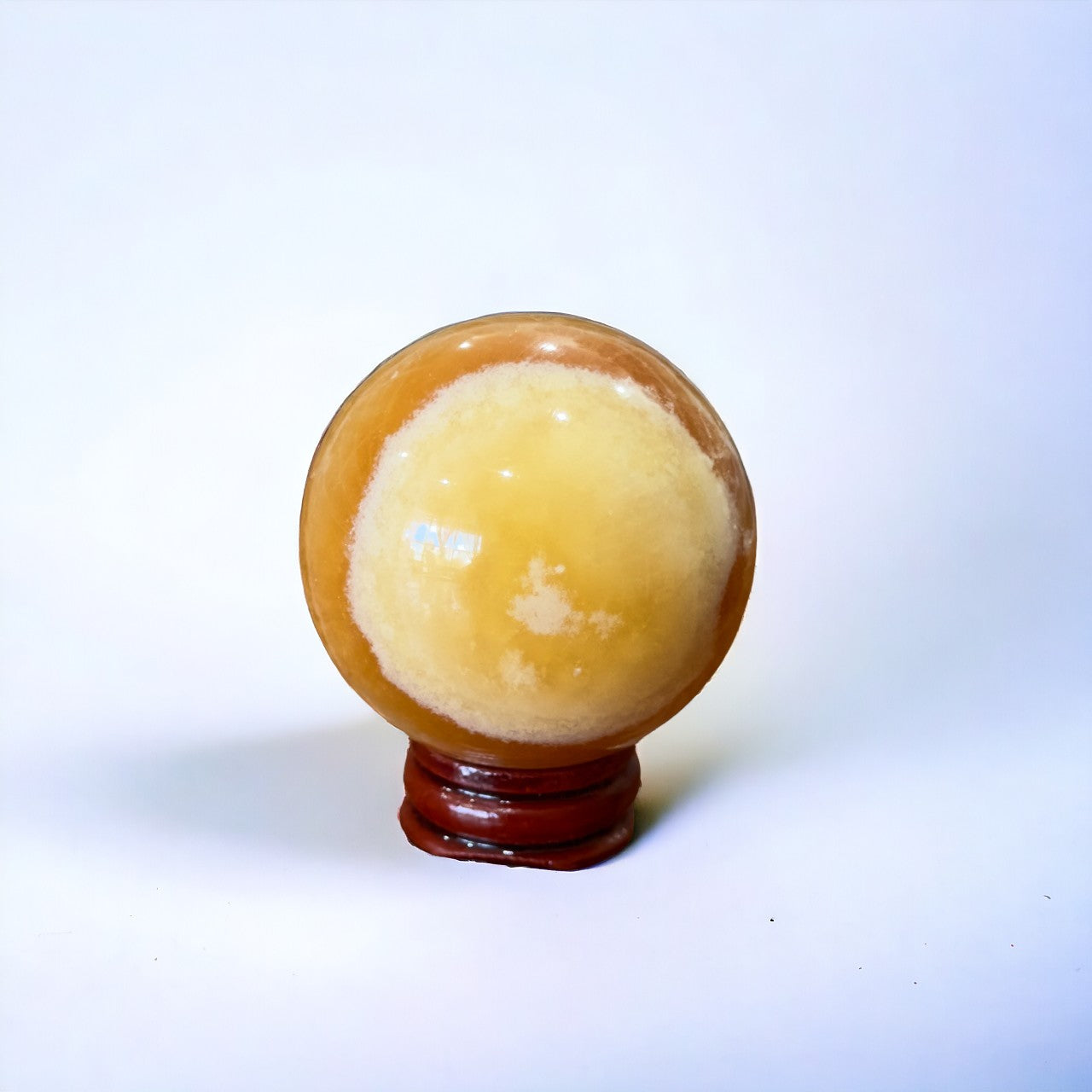 Orange Banded Calcite Sphere