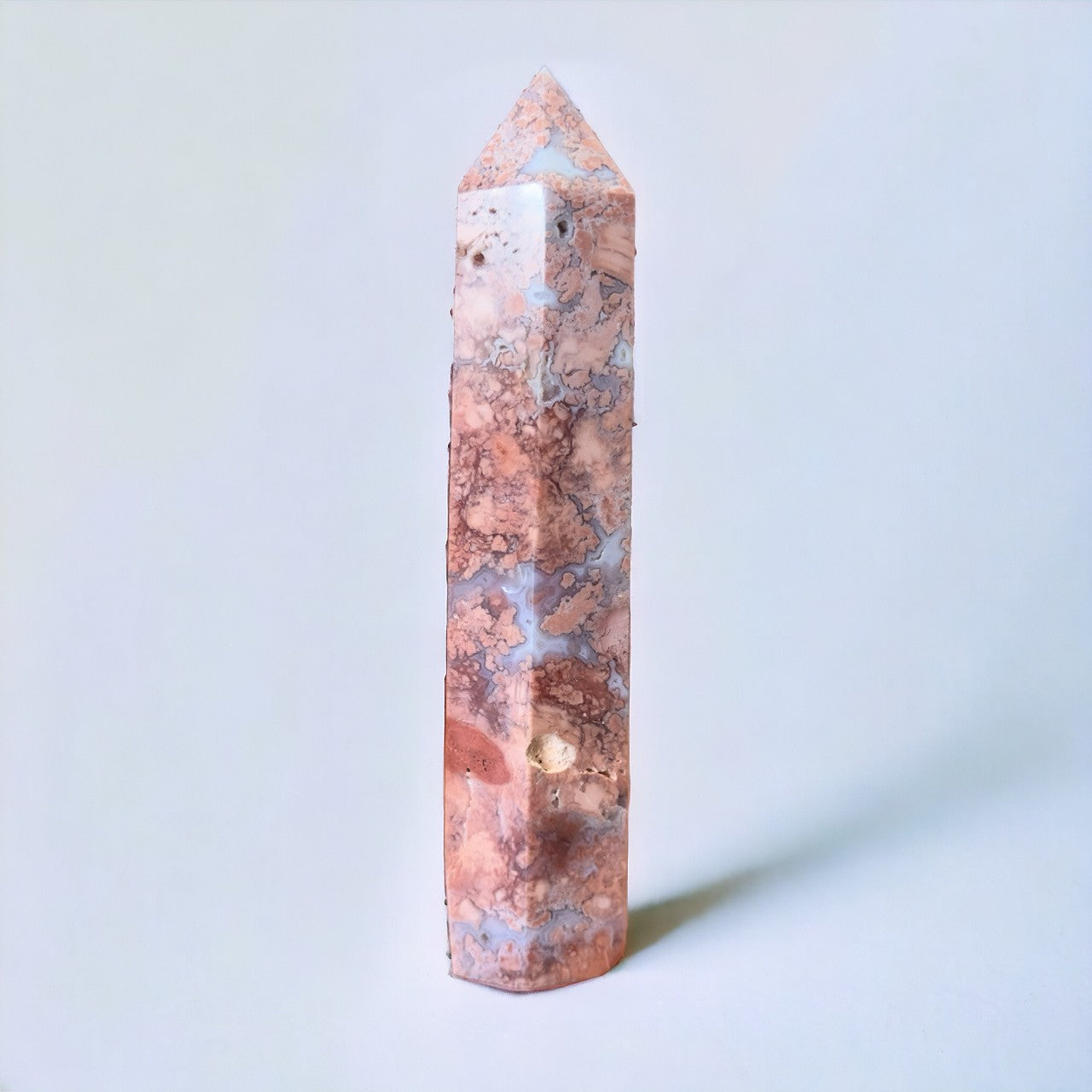 Pink Petal Agate Tower | 704g