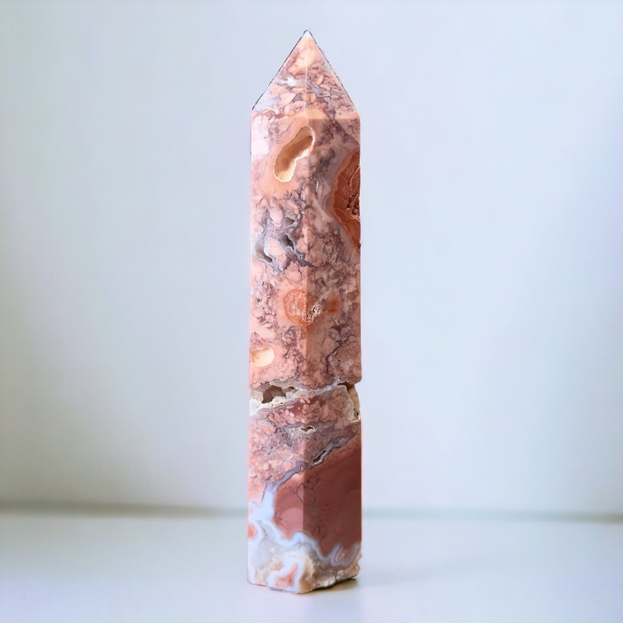 Pink Petal Agate Tower | 704g