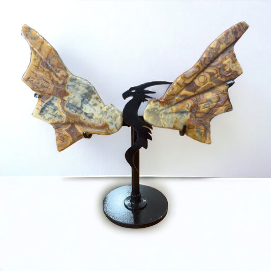 Crazy Lace Agate Dragon Wings