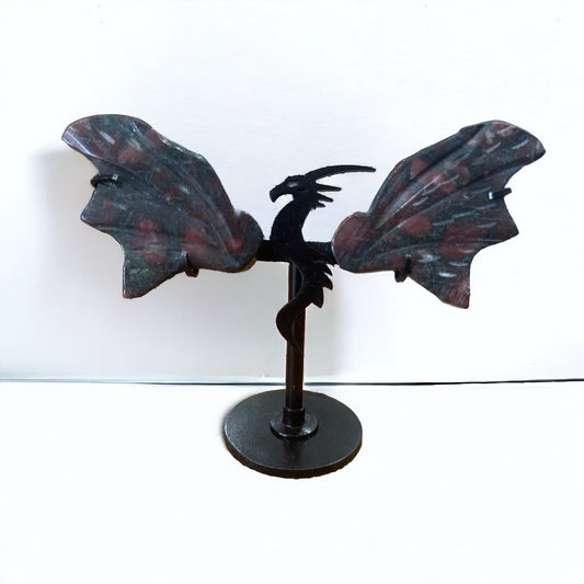 Plum Jasper Dragon Wings