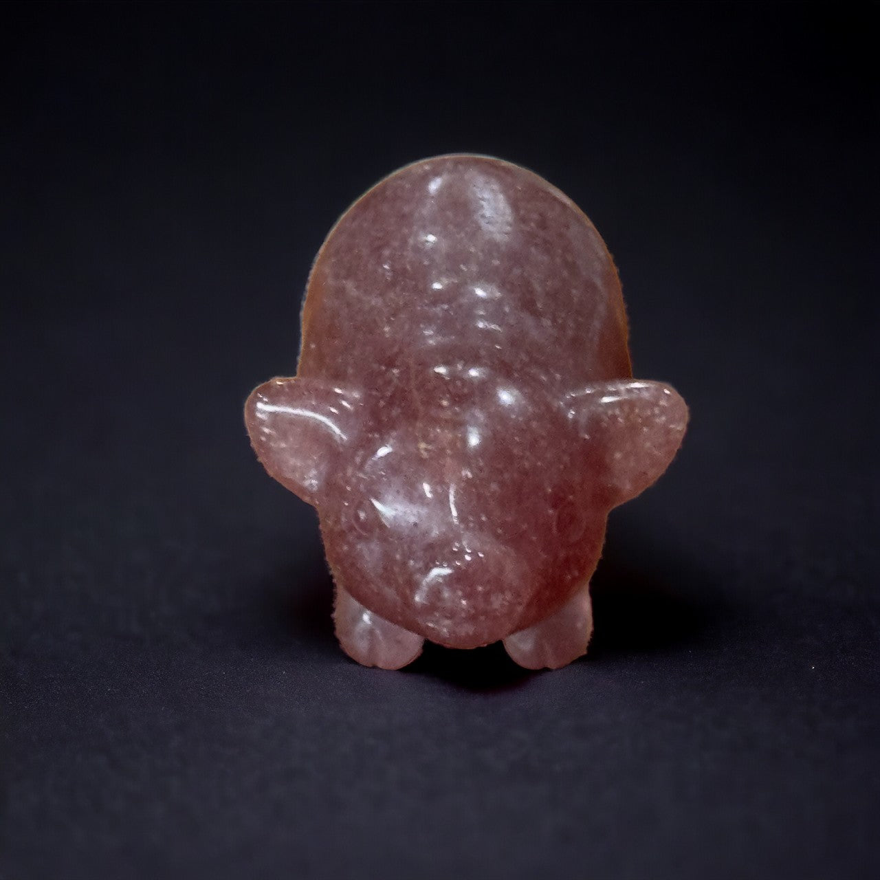 Strawberry Quartz Pig – Crystals by Sisters