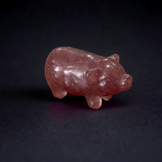 Strawberry Quartz Pig