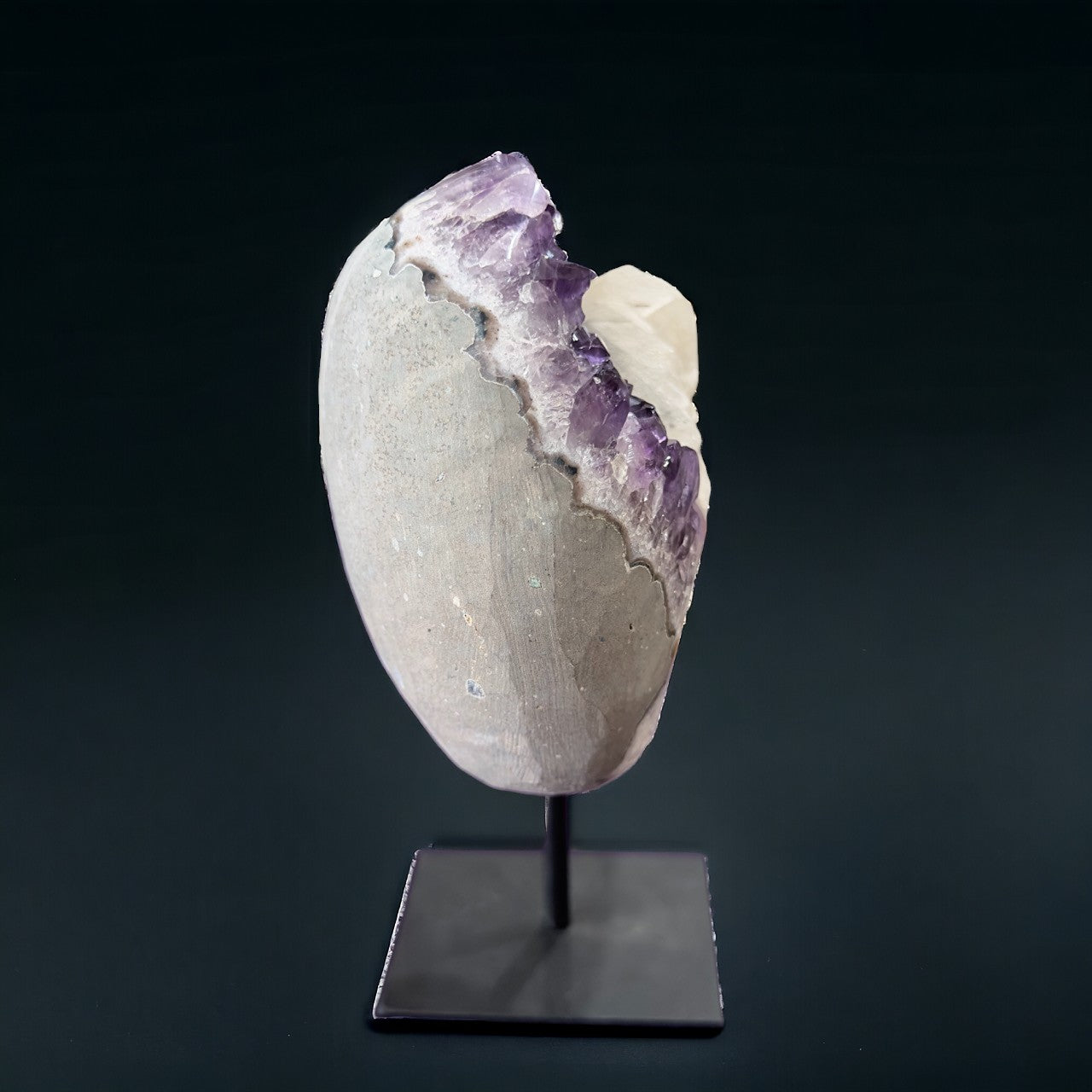 Amethyst with Calcite Geode on Stand | 1.7kg