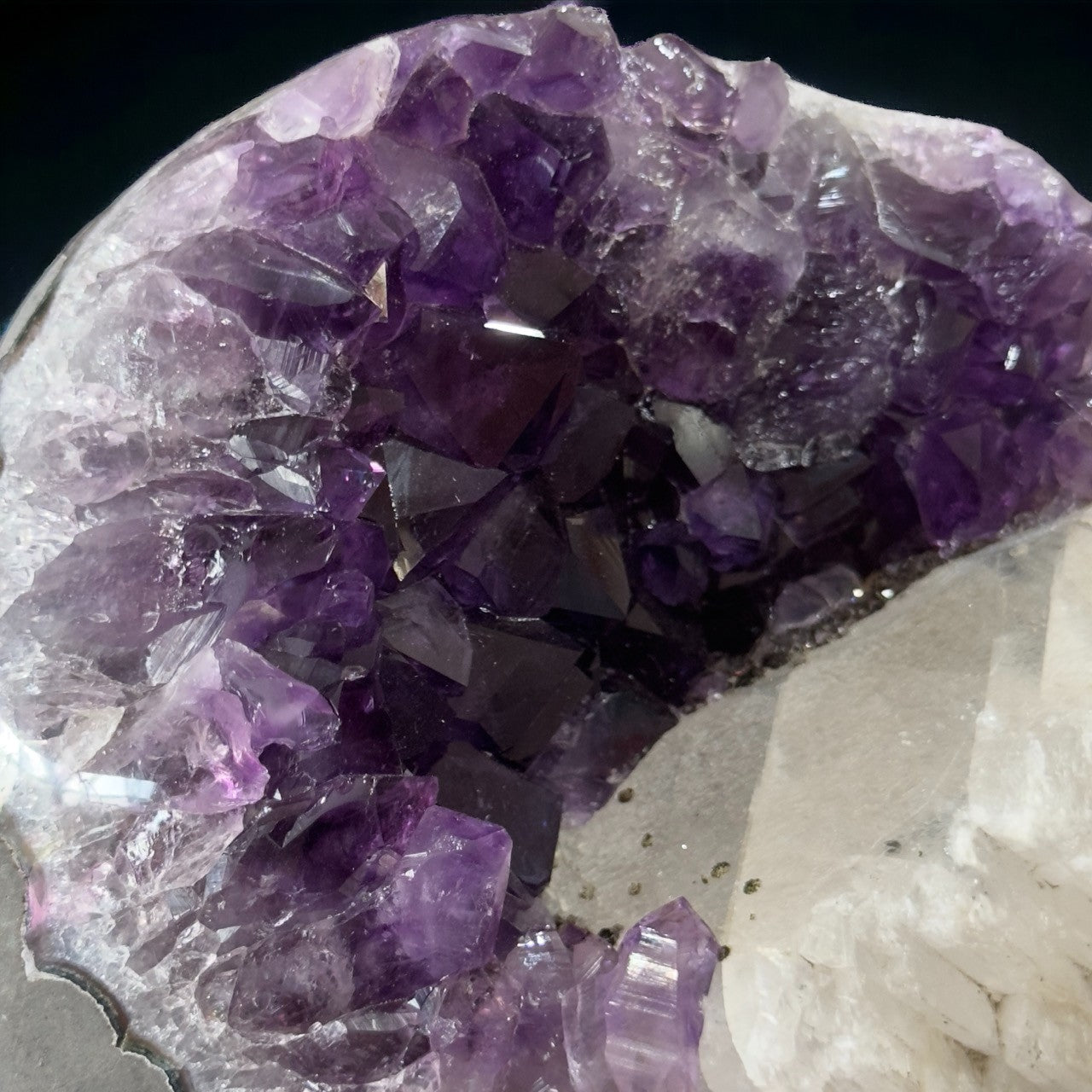 Amethyst with Calcite Geode on Stand | 1.7kg