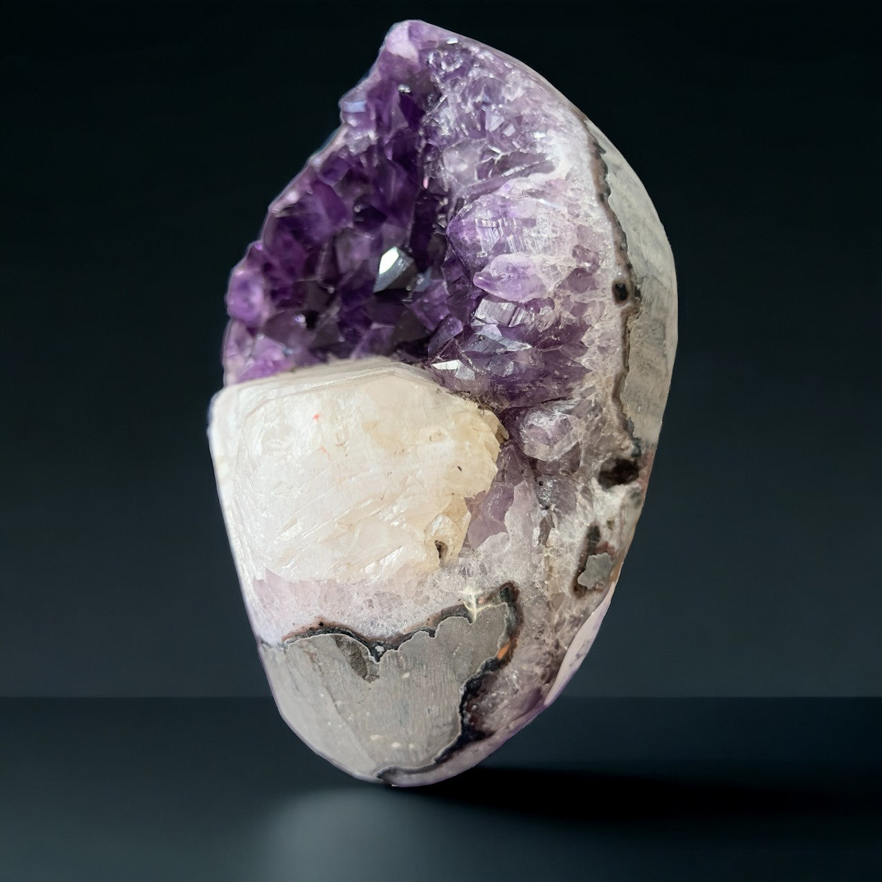 Amethyst with Calcite Geode on Stand | 1.7kg