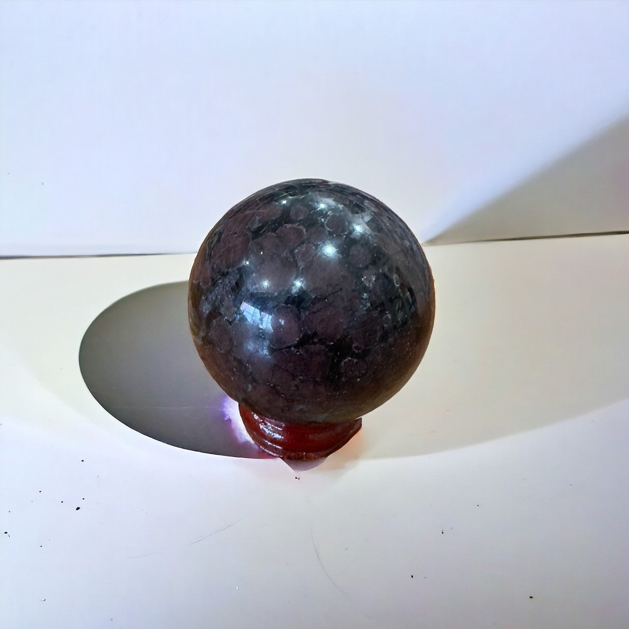 Garnet & Astrophylite Sphere