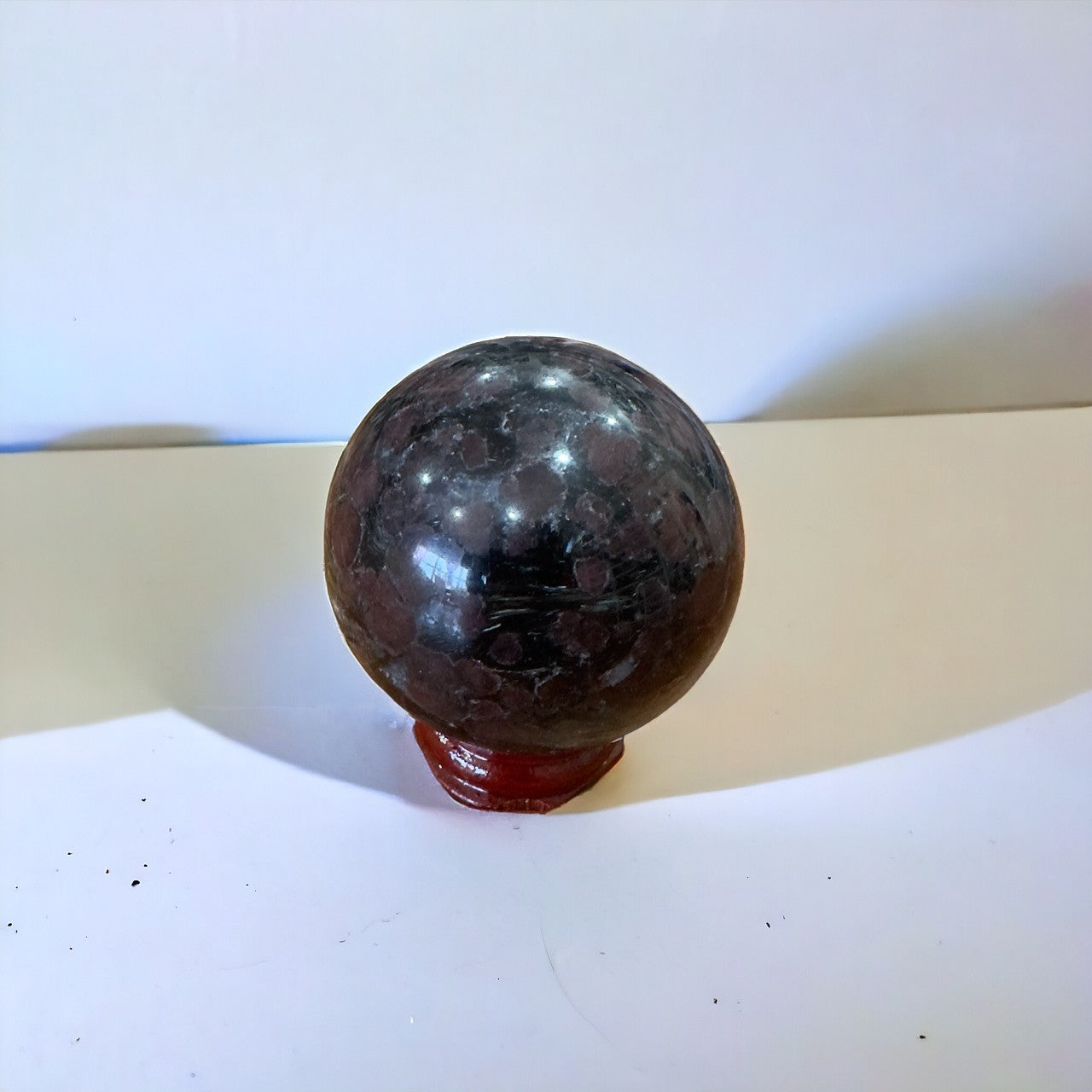 Garnet & Astrophylite Sphere