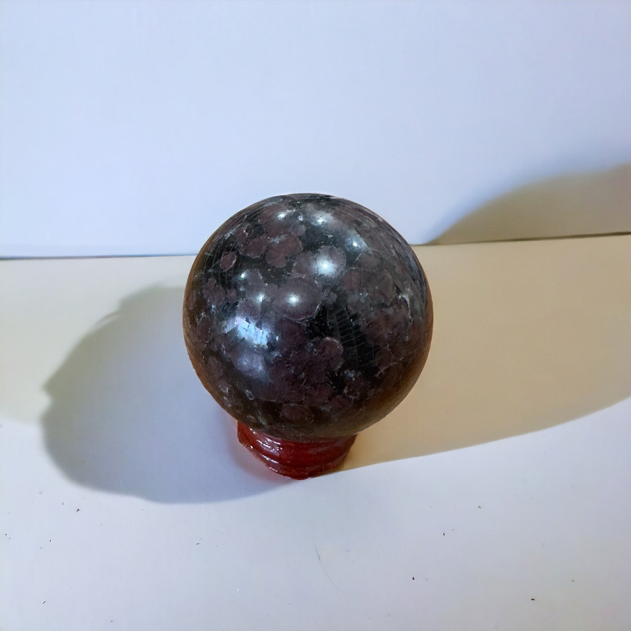 Garnet & Astrophylite Sphere