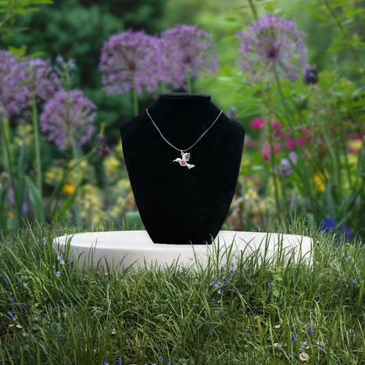 Ruby Hummingbird Pendant