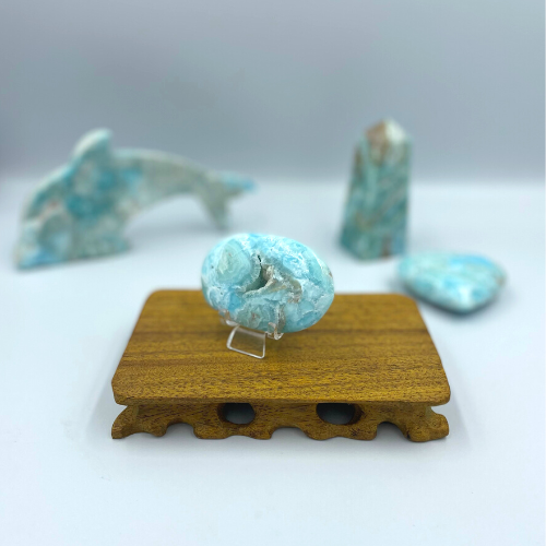 Blue Aragonite Palmstone