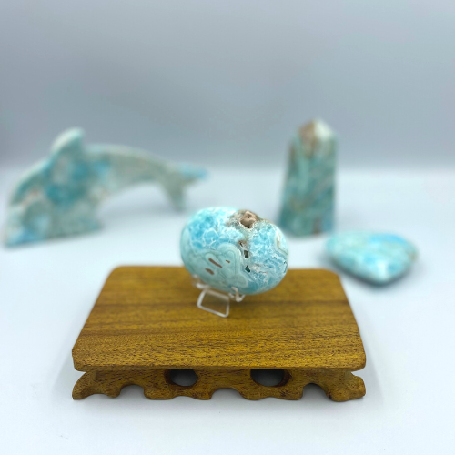 Blue Aragonite Palmstone