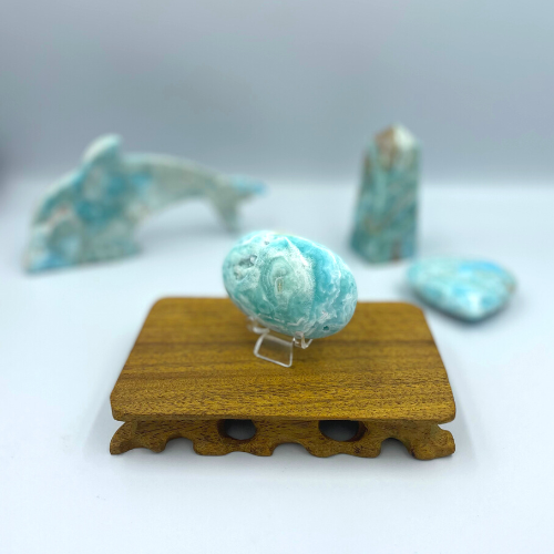 Blue Aragonite Palmstone