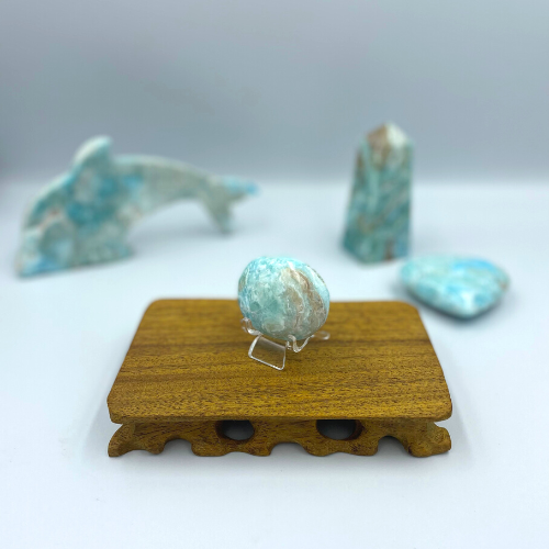Blue Aragonite Palmstone