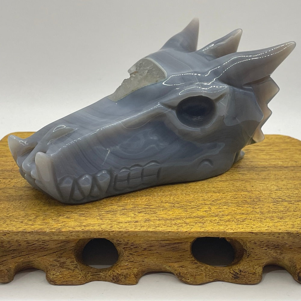 Druzy Agate Dragonhead